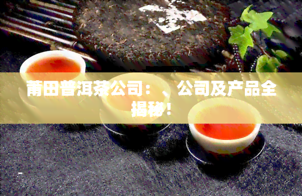 莆田普洱茶公司 公司及产品全揭秘！
